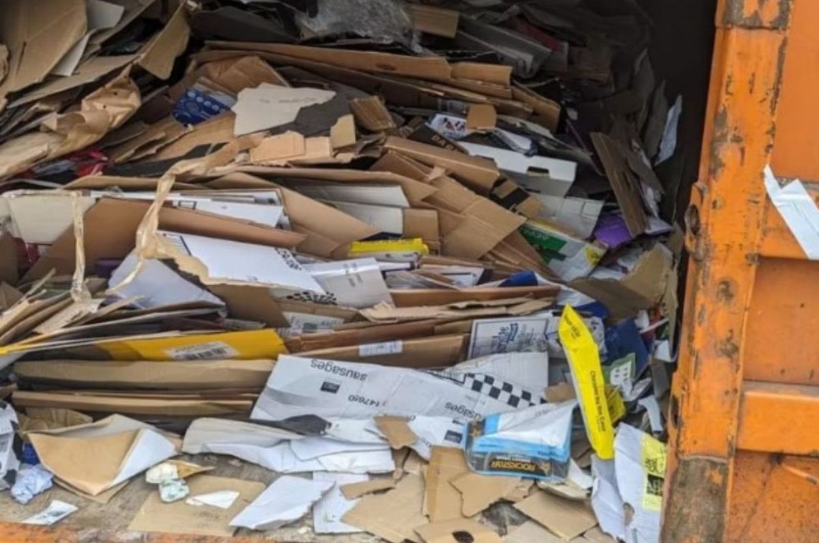 photo of cardboard comoressor