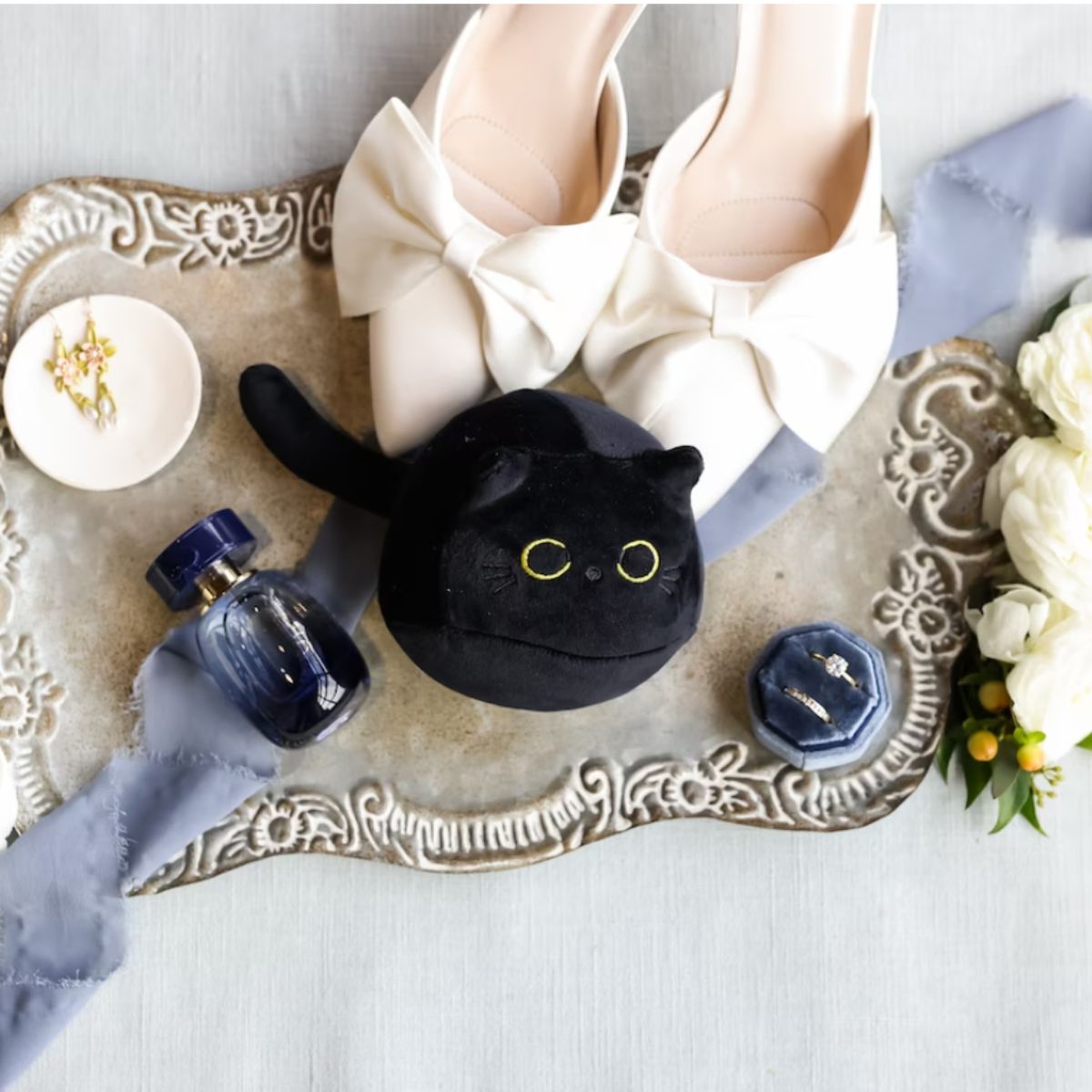 teddy bear cat at the wedding
