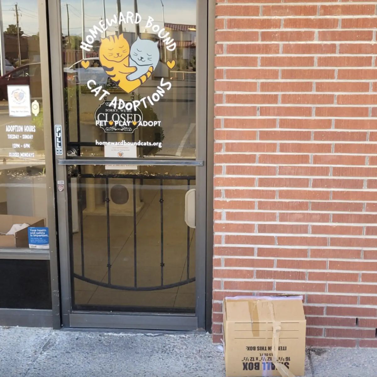 volunteer finds a box