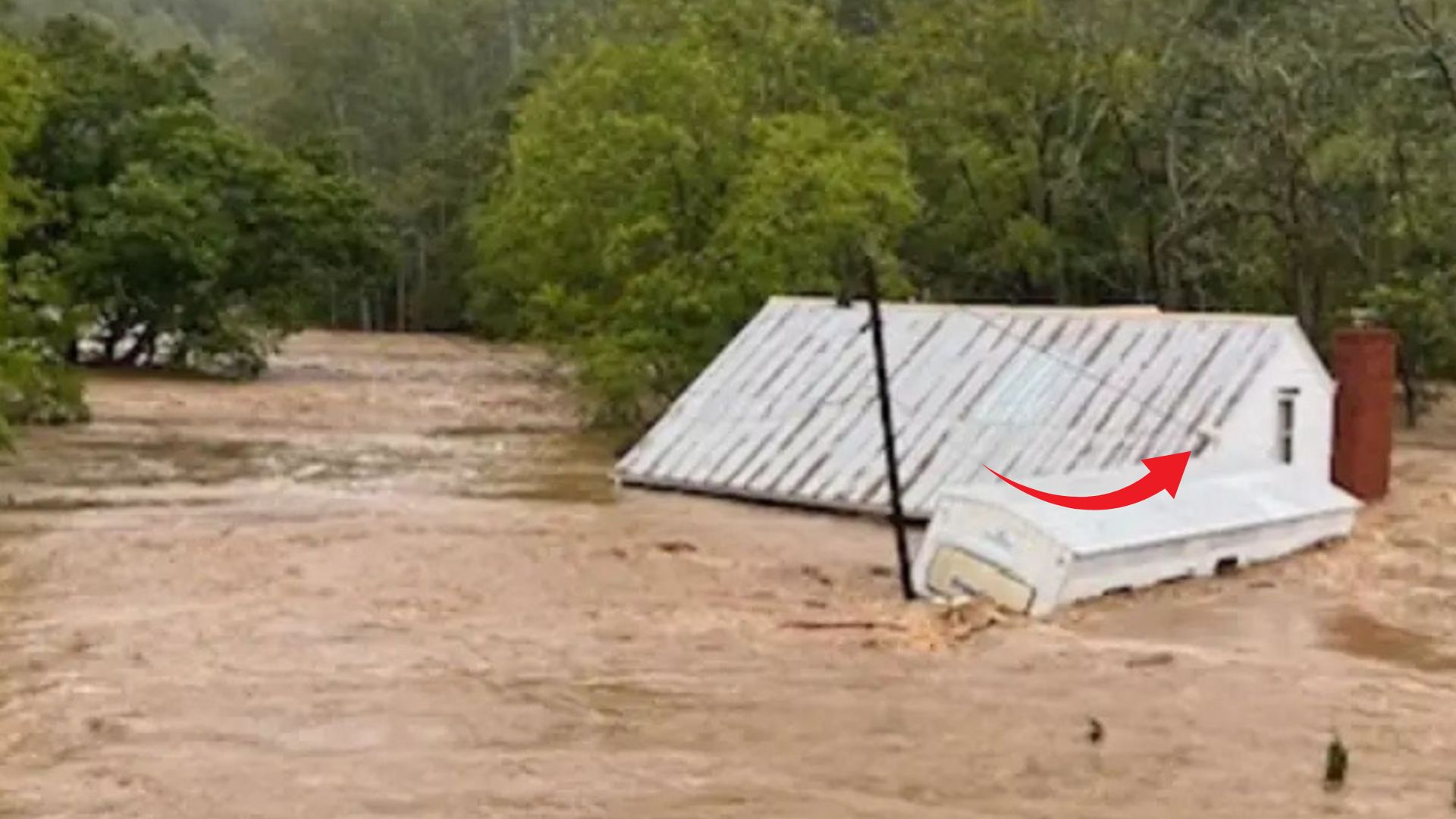 house in a flood