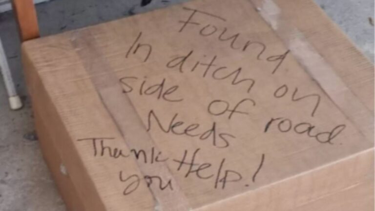 box with a note