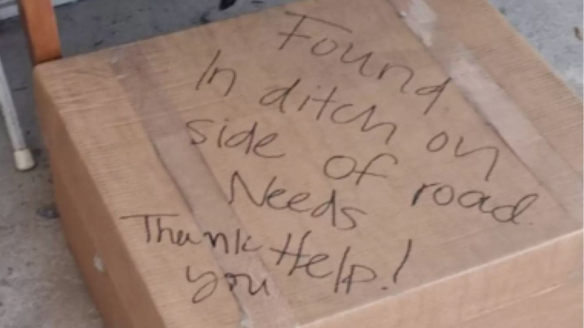 box with a note