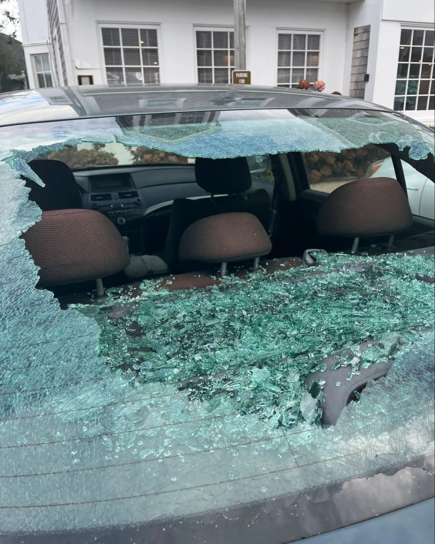 big pity about the broken car window
