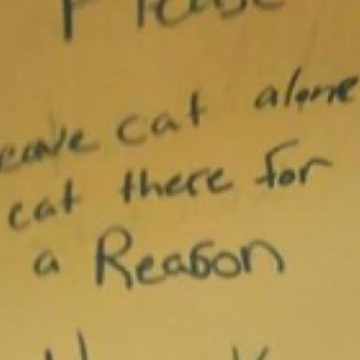 closeup of the note