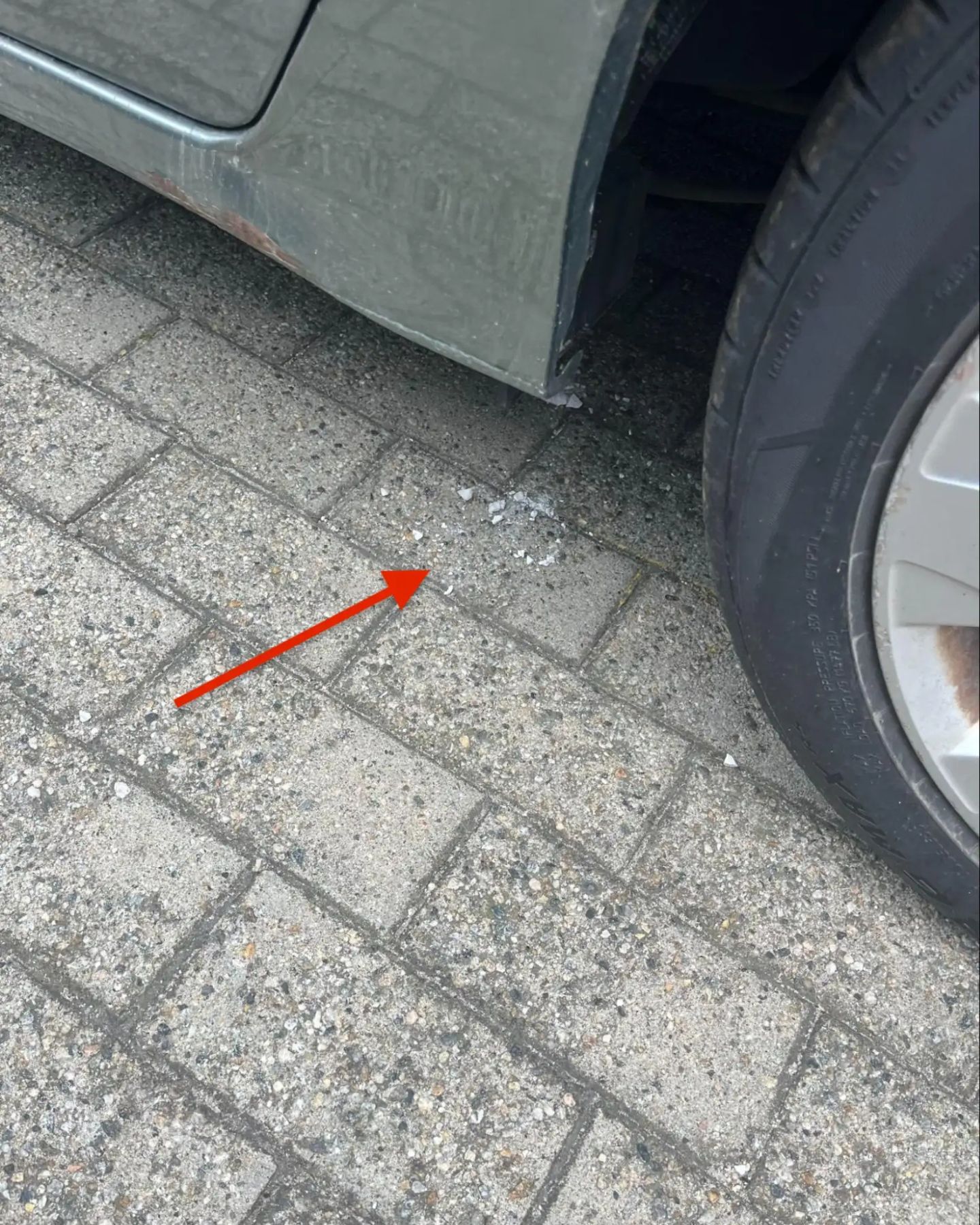 glass of a broken car window