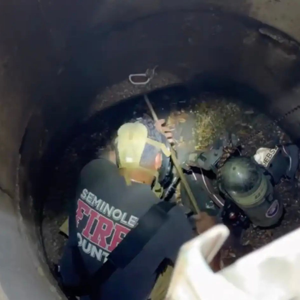 inside of storm drain