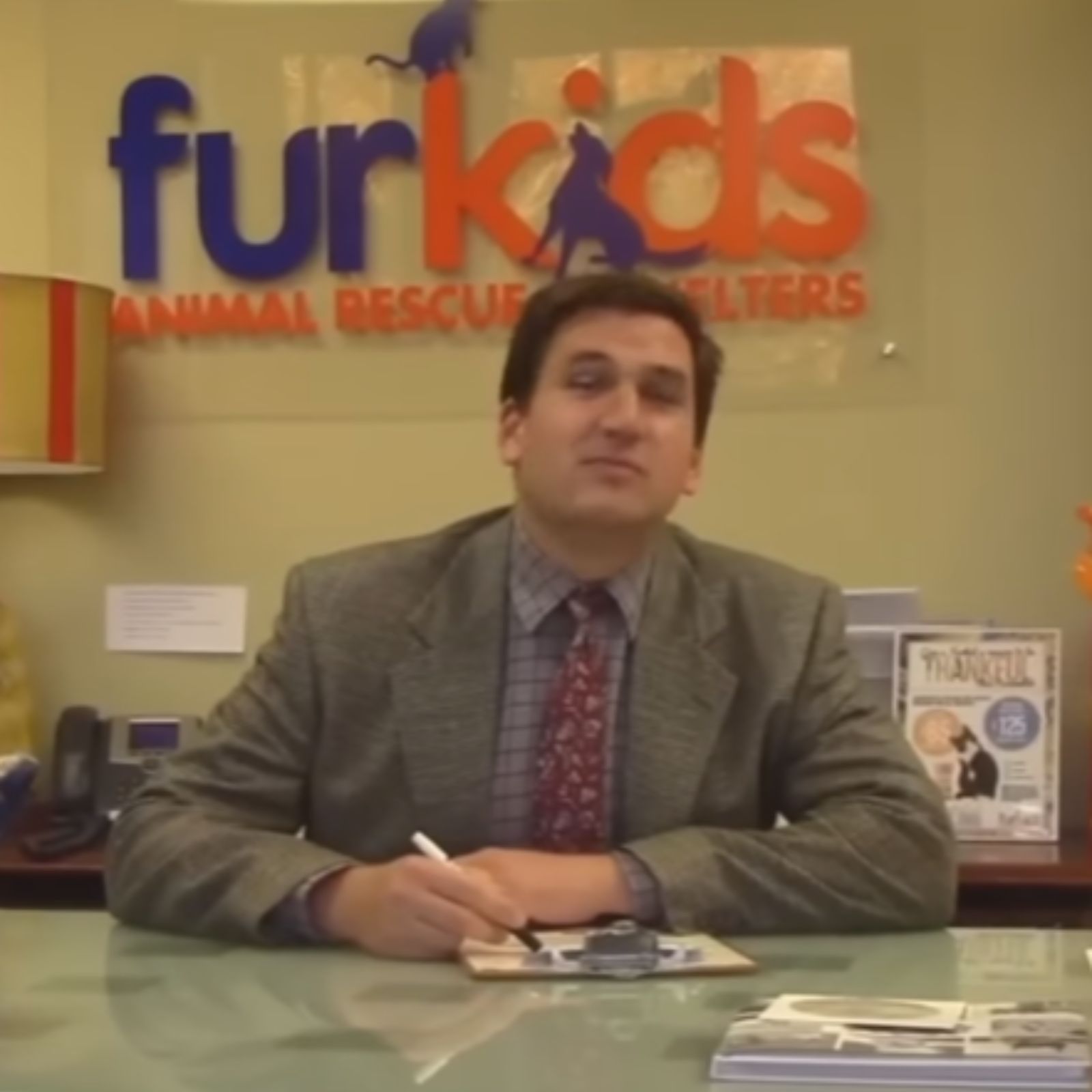man sitting at the desk