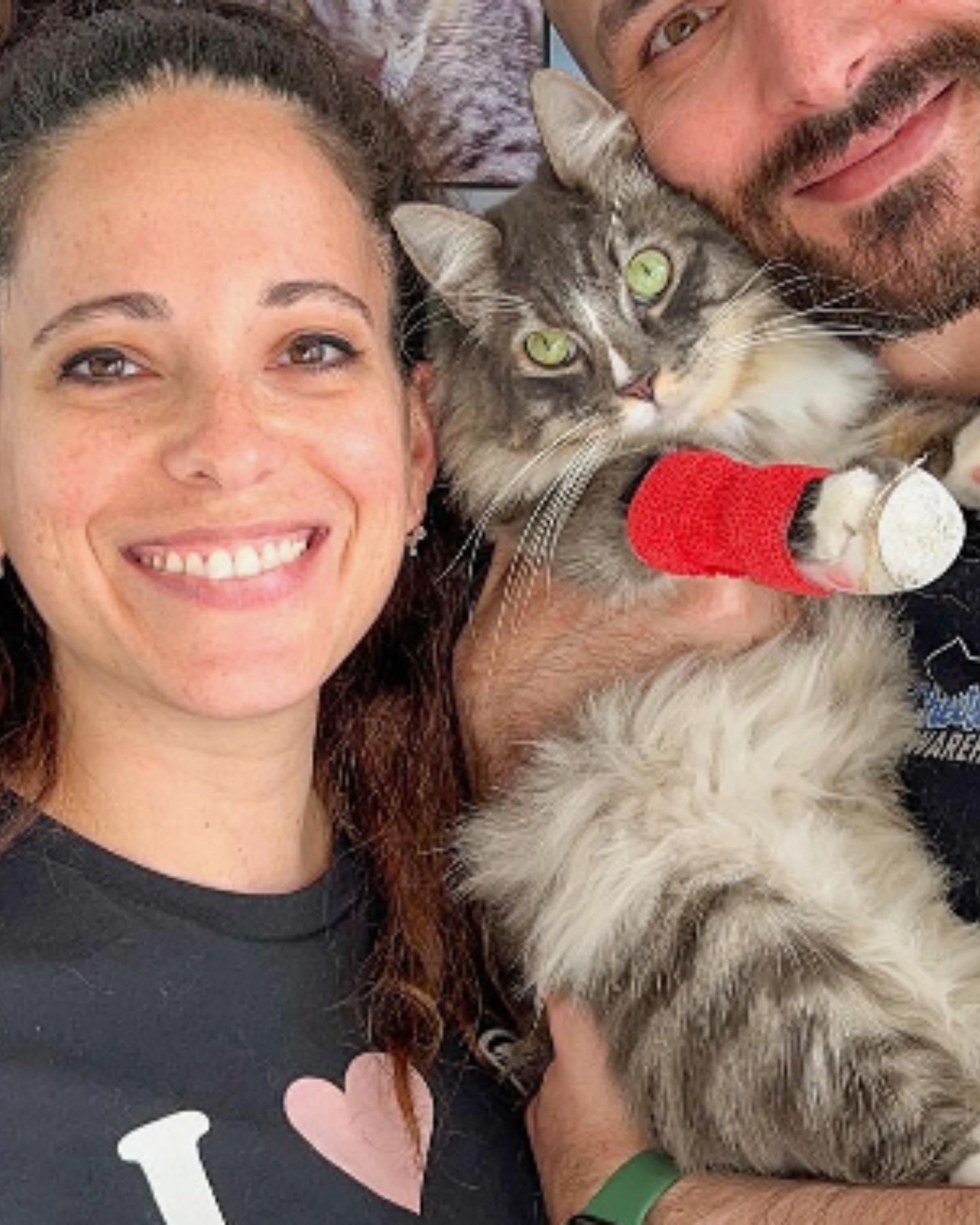 man woman and a cat