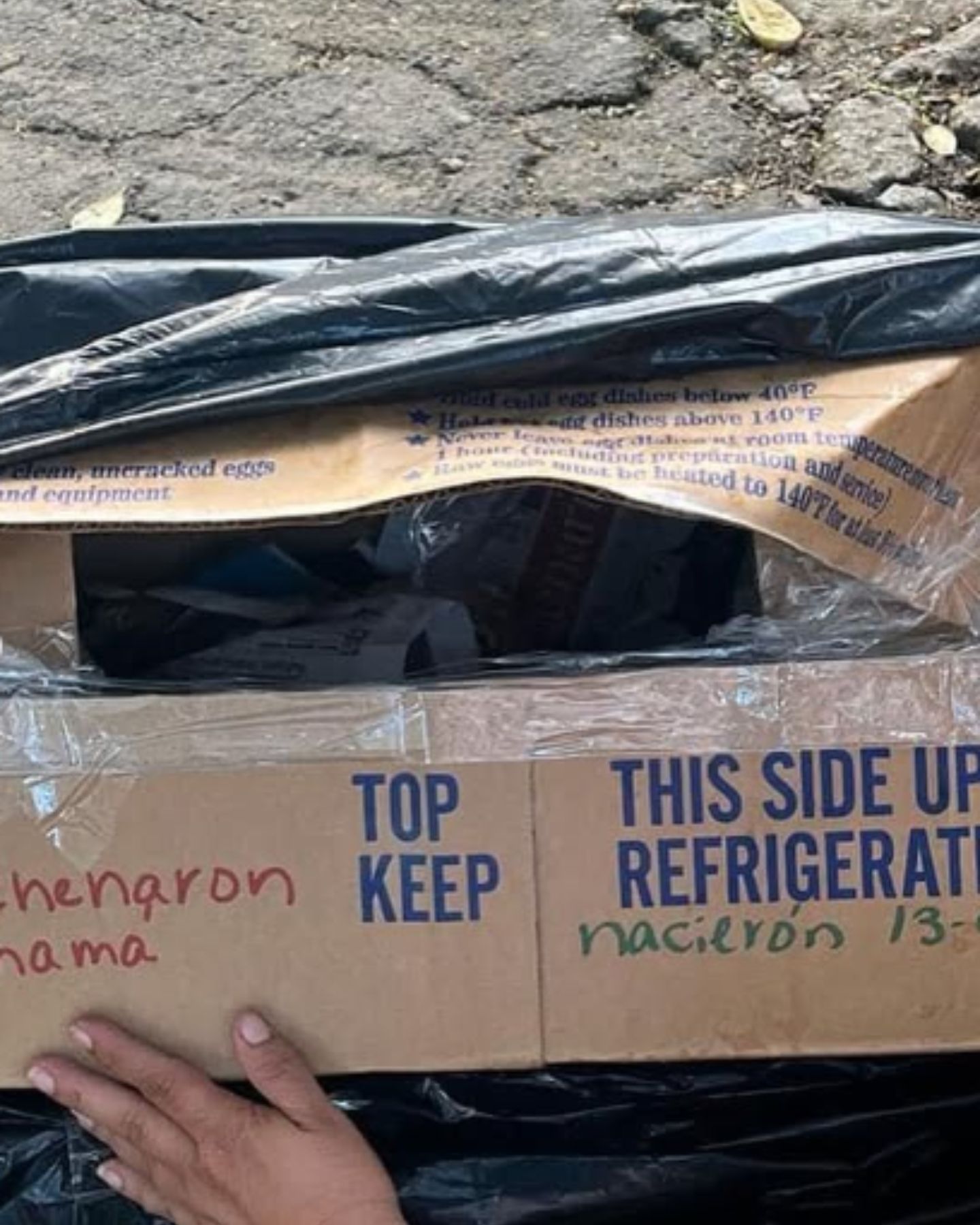 opened cardboard box