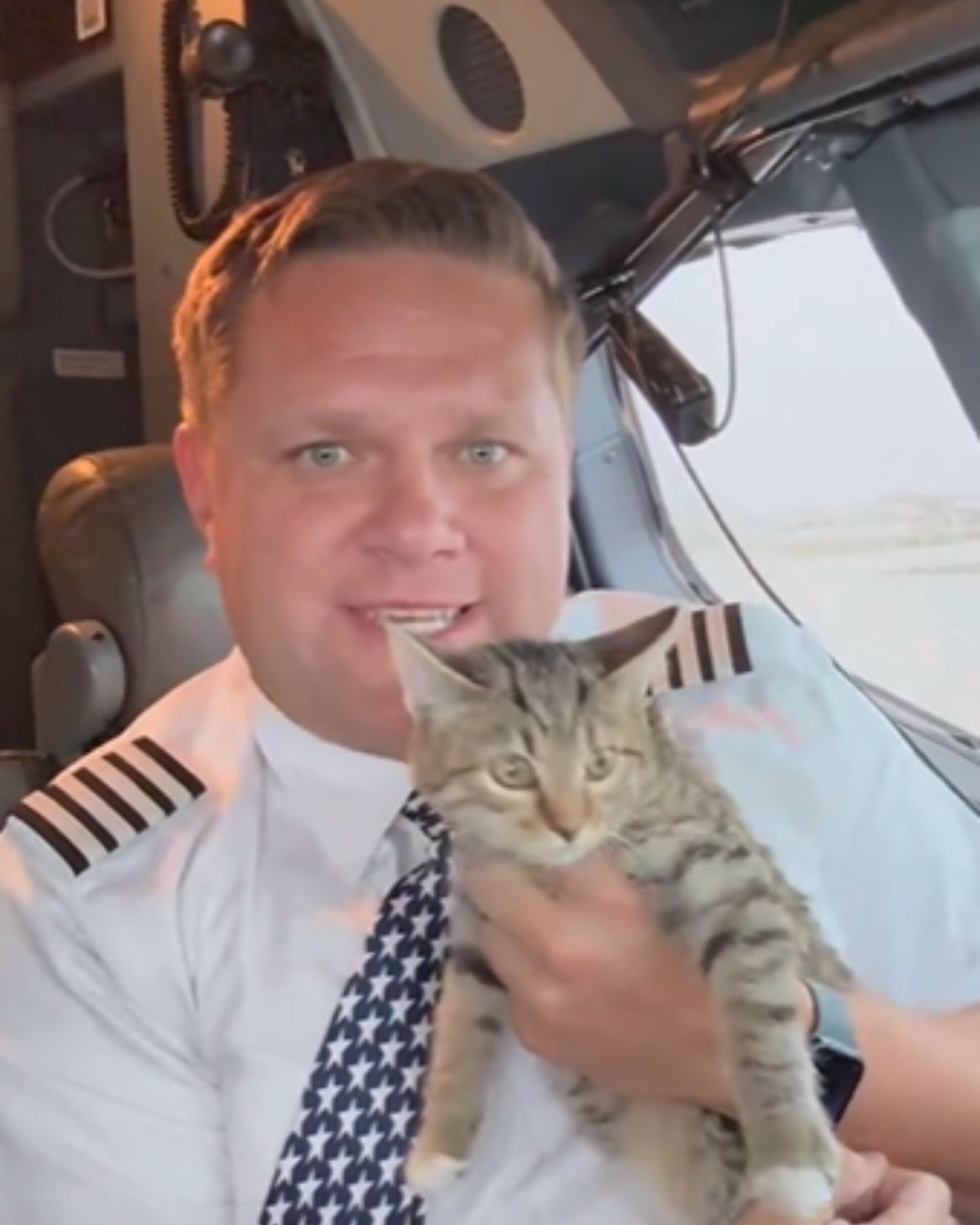 pilot with cat