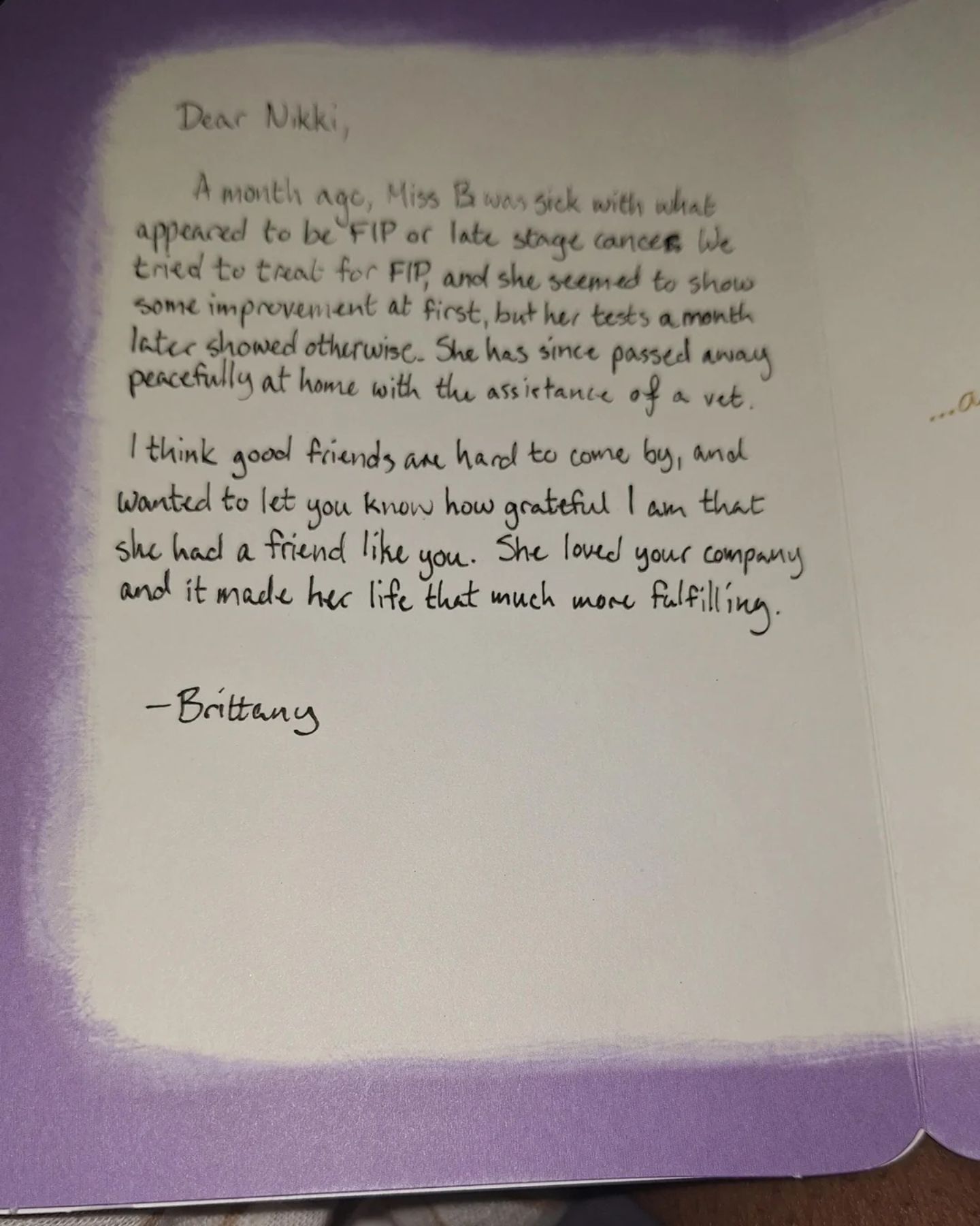 a letter