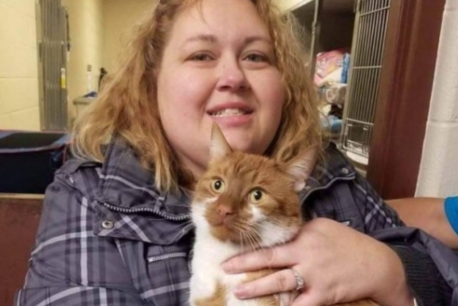 happy woman and happy cat