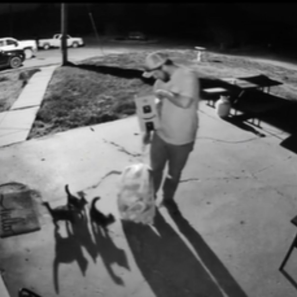 man is shocked when he opens the box