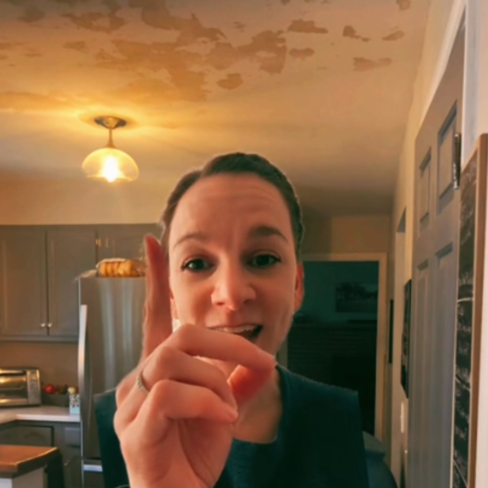woman pointing finger
