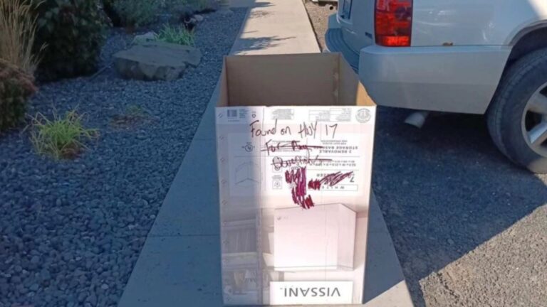 box marked found on HWY 17