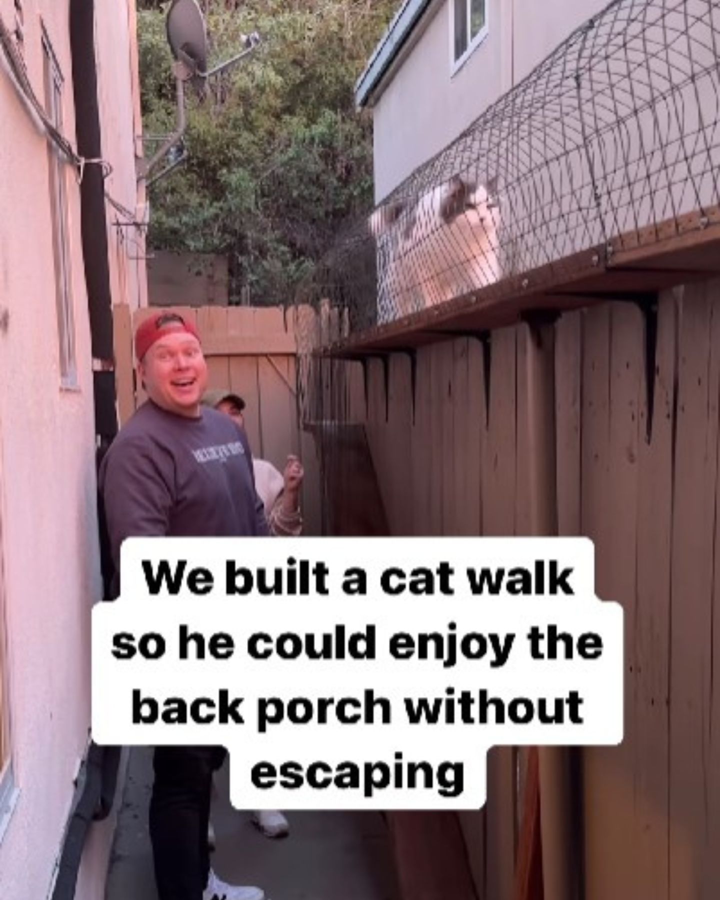 man next to catwalk construction