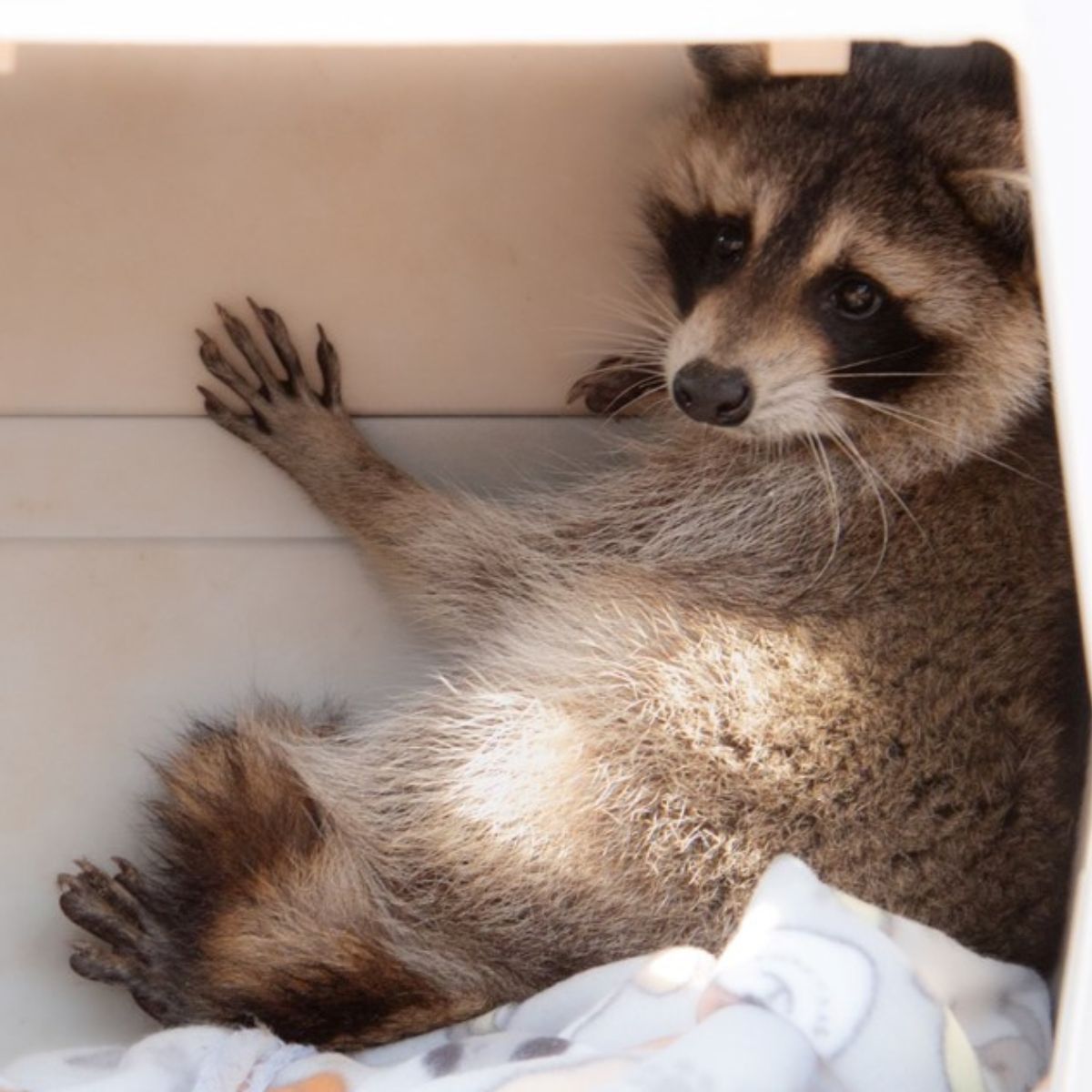 rescued raccoon