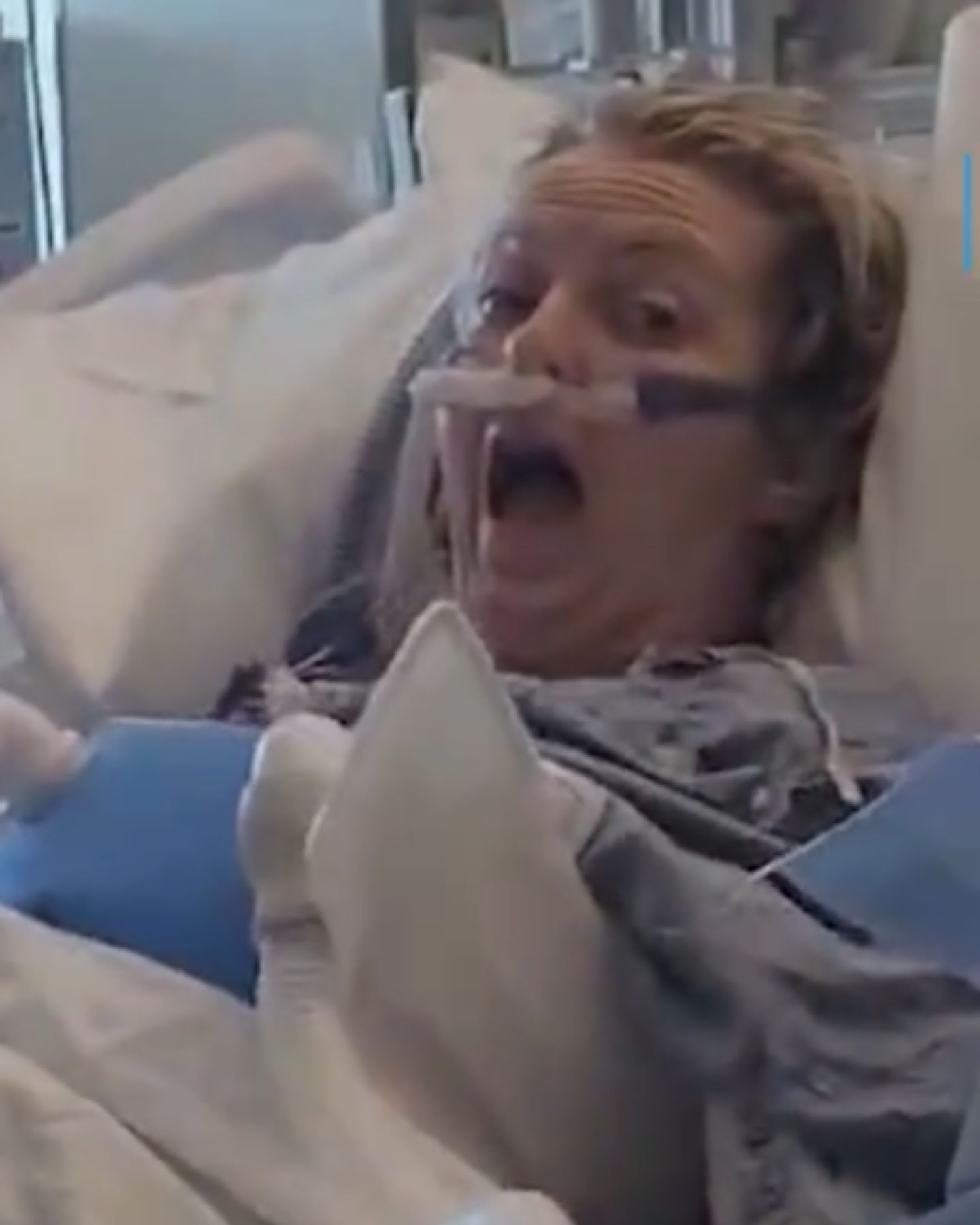 surprised sick woman