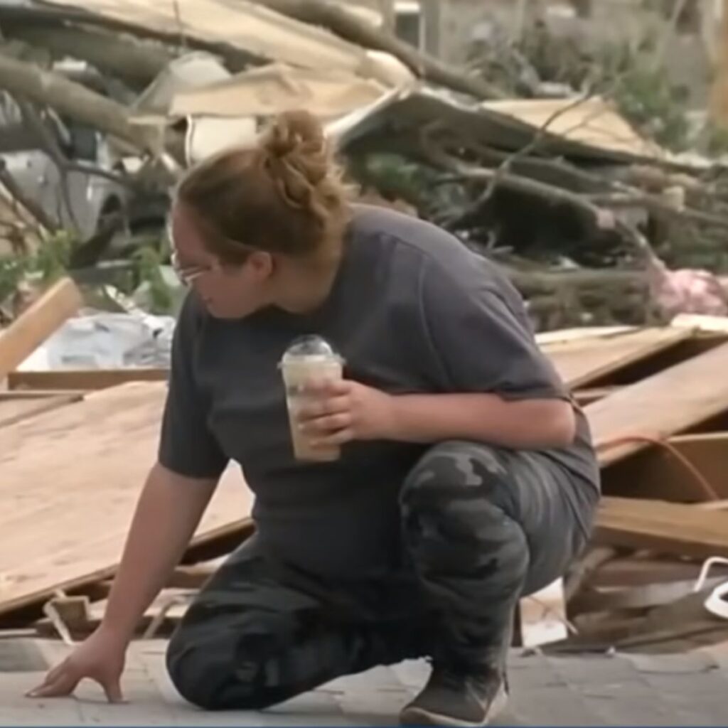woman with coffee in hand