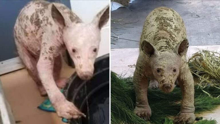 Bald Bear Found Digging Through Dumpsters