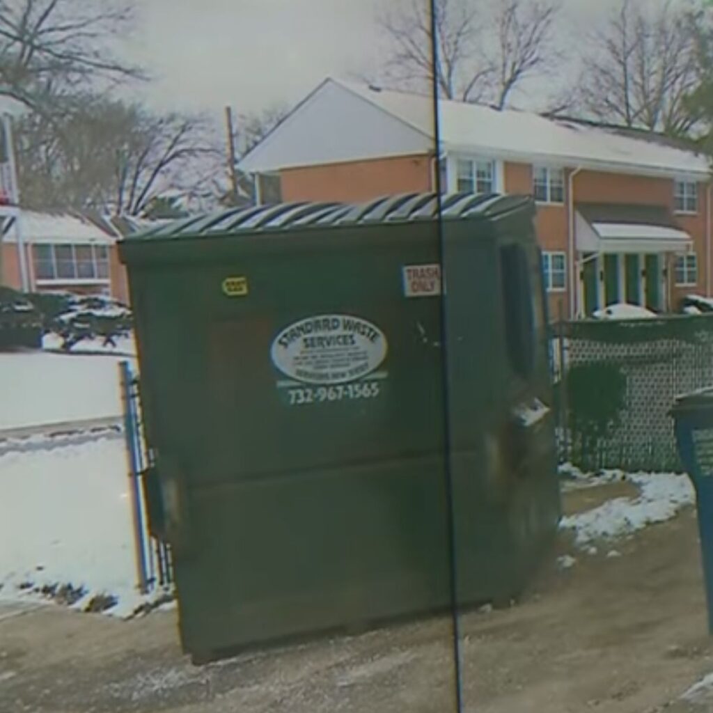 container on the road