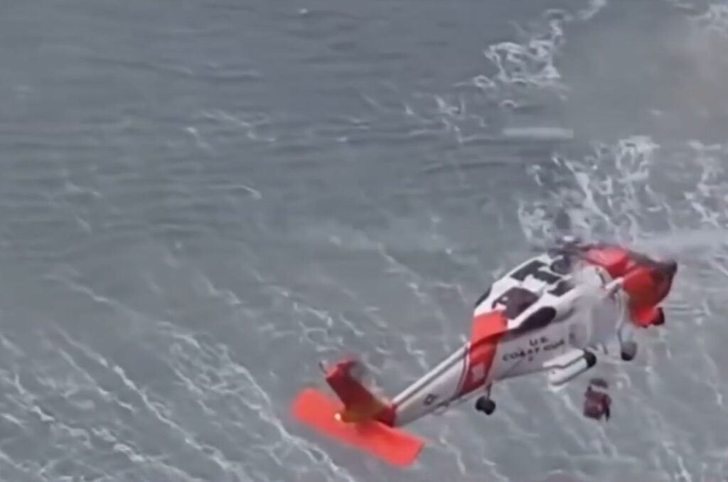 helicopter in the air