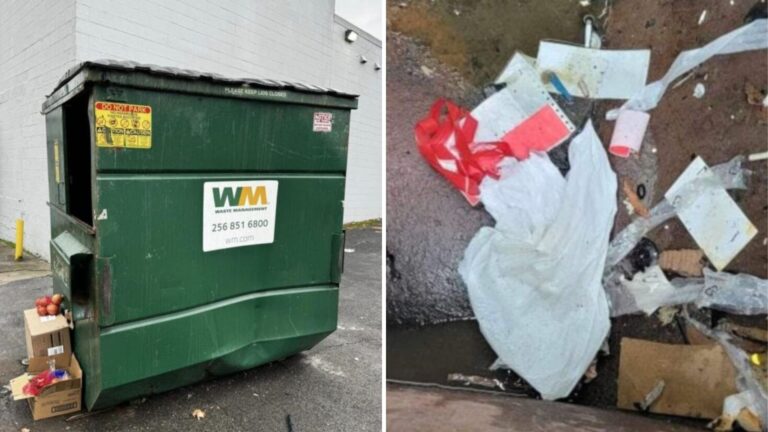 Tennessee Local Hears Muffled Noise From Sealed Bag In Dumpster And Realizes Someone’s Inside