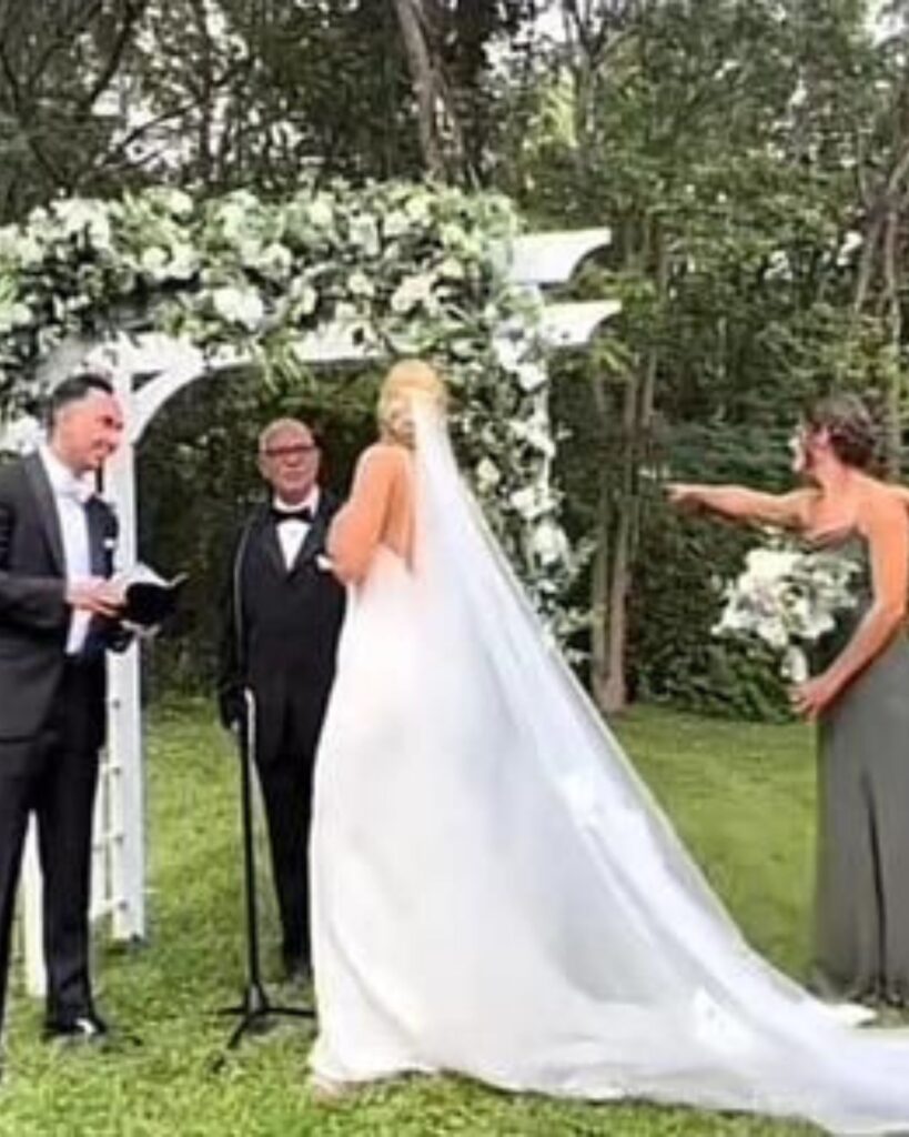 two young people at a wedding