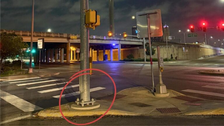 Tiny Kitten Ended Up Stuck Beneath Light Pole In Loud Texas And Nobody Could Hear Her Cries