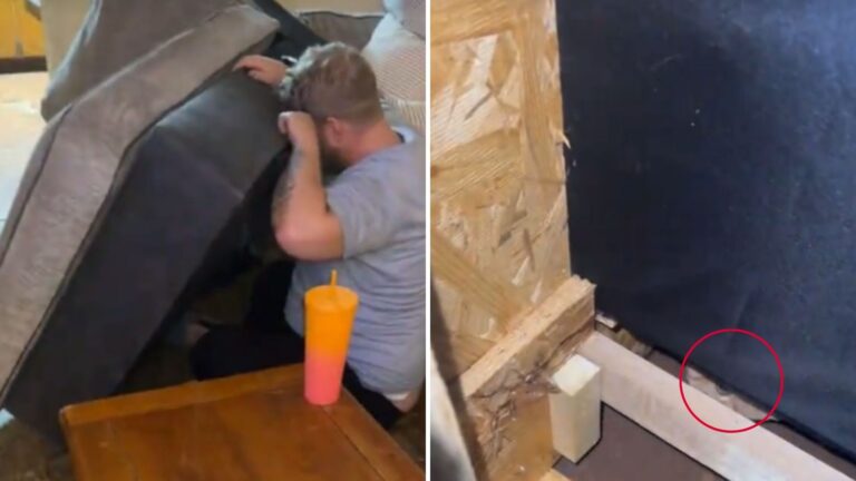 Alabama Couple Hears Bell-Like Sounds From Their New Couch, Then Freezes When They Flip It Over