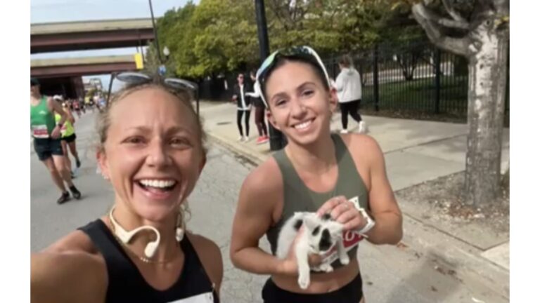 Chicago Marathon Takes Unexpected Turn When Runner Spots Tiny Kitten On The Route